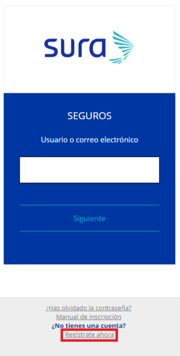 Página Inicio de Sesión 